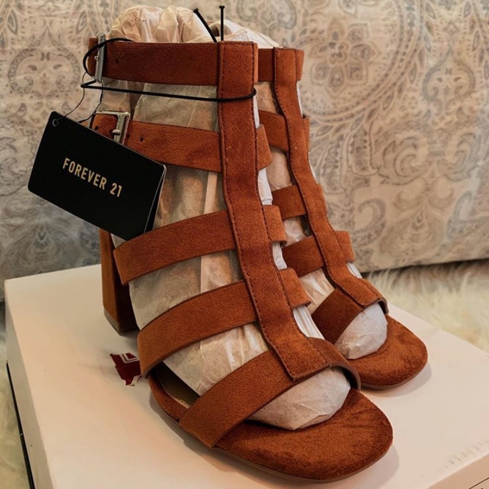 light brown f21 heels